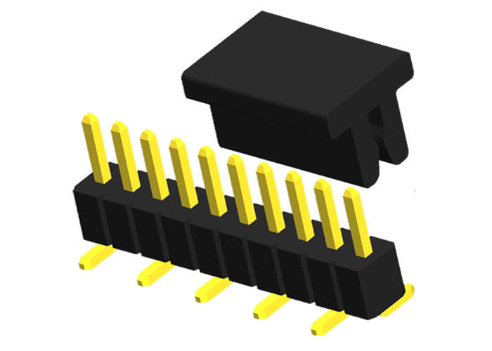 Éclair à angle droit d'or de connecteur d'en-tête de PAC simple de rangée de Pin de l'en-tête 10 de Pin de SMT