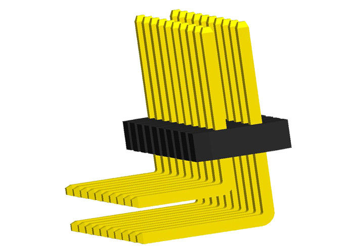 Double rangée 1,27 millimètres de Pin d'en-tête de type à angle droit 2x10 de connecteur