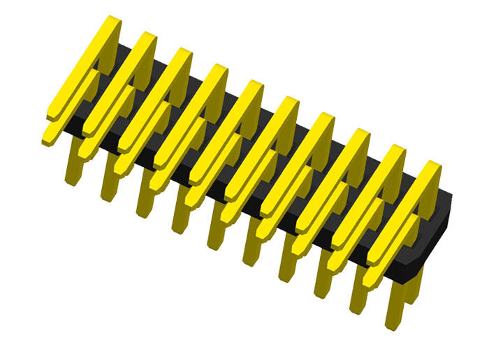 Double rangée 1,27 millimètres de Pin d'en-tête de type à angle droit 2x10 de connecteur