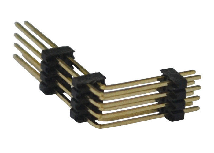 Connecteur 1.27mm d'en-tête de Pin du noir 8 deux plastique à angle droit de rangée trois