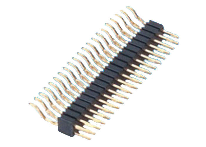 Type horizontal noir 1.27mm de SMT de double de rangée en-tête de Pin d'en-tête de Pin de 2x20