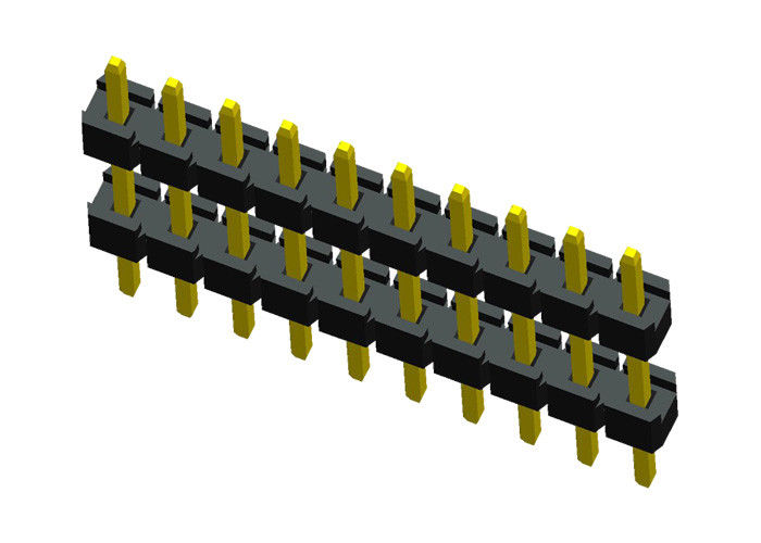 Double connecteur d'en-tête de Pin du plastique 10 type connecteur mâle de 180 degrés de carte PCB