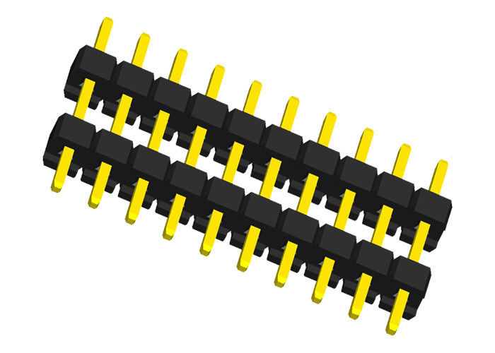 Double connecteur d'en-tête de Pin du plastique 10 type connecteur mâle de 180 degrés de carte PCB