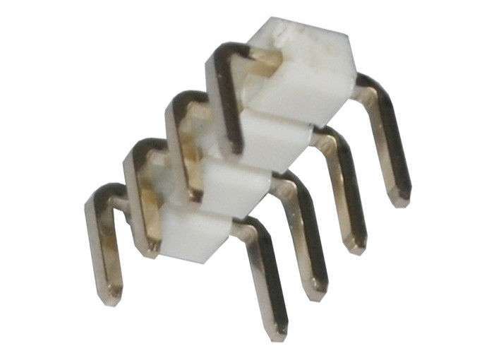 Type 4 rangée simple d'U du lancement 2.54mm de connecteur d'en-tête de Pin 90 degrés
