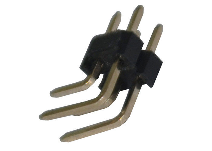 Double connecteur à angle droit d'en-tête de Pin de rangée résistance d'isolation de 2.54mm x de 2.5mm