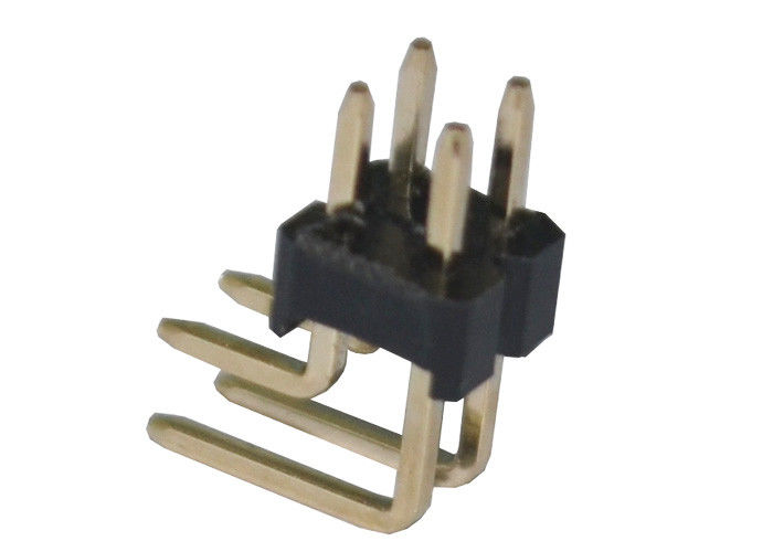 Double connecteur à angle droit d'en-tête de Pin de rangée résistance d'isolation de 2.54mm x de 2.5mm