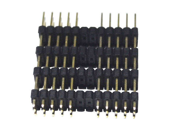 3 lancement du connecteur 2.54mm d'en-tête de Pin de rangée type quatre plastique de 180 degrés