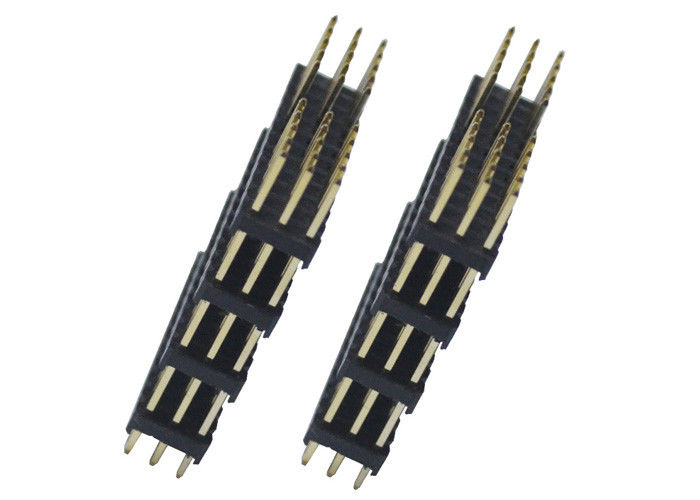 3 lancement du connecteur 2.54mm d'en-tête de Pin de rangée type quatre plastique de 180 degrés