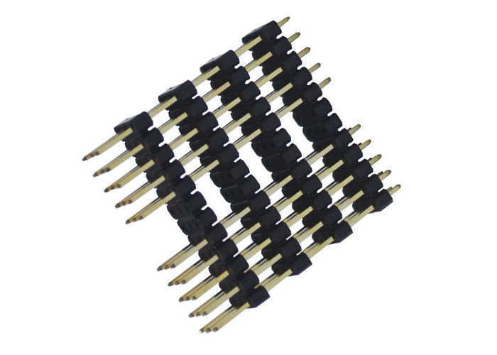 3 lancement du connecteur 2.54mm d'en-tête de Pin de rangée type quatre plastique de 180 degrés