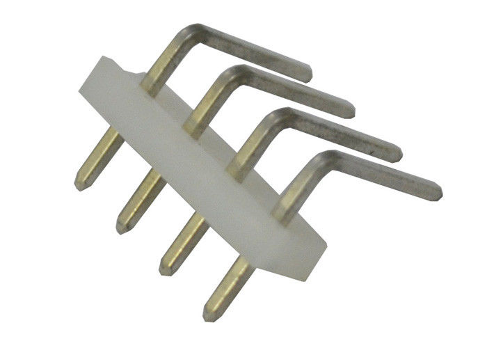 Conseil de 4 bornes pour embarquer le lancement traversant à angle droit du trou 5.08mm d'en-tête de Pin