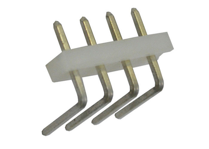 Conseil de 4 bornes pour embarquer le lancement traversant à angle droit du trou 5.08mm d'en-tête de Pin