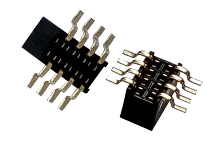 Type simple 1.27mm x 3.4mm de SMT de rangée de connecteur femelle d'en-tête de 8 bornes