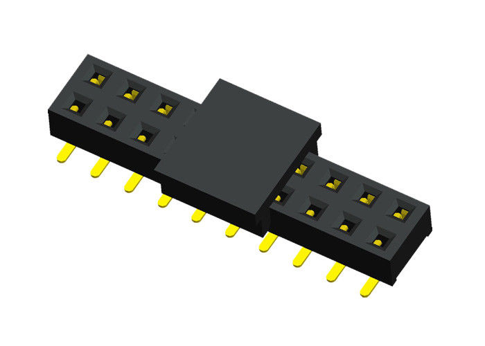 Lancement femelle de la rangée 2.0mm de double de connecteur d'en-tête de Pin du noir 20 avec la PAC