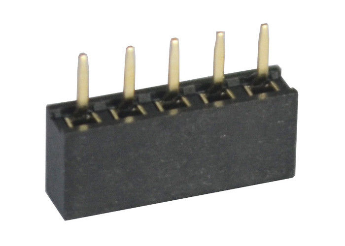 Type droit noir Pin simple du lancement 5 de la rangée 2mm de connecteur femelle d'en-tête