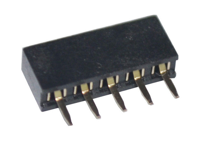 Type droit noir Pin simple du lancement 5 de la rangée 2mm de connecteur femelle d'en-tête