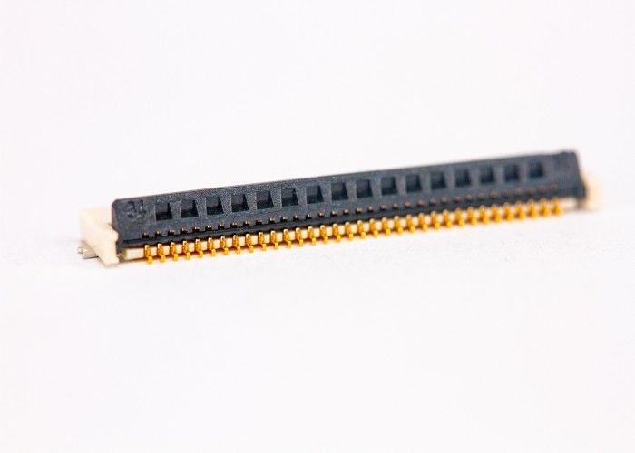 Le double naturel de couverture de serrure de noir de connecteur de Fpc Zif de couleur de LCP a dégrossi contact