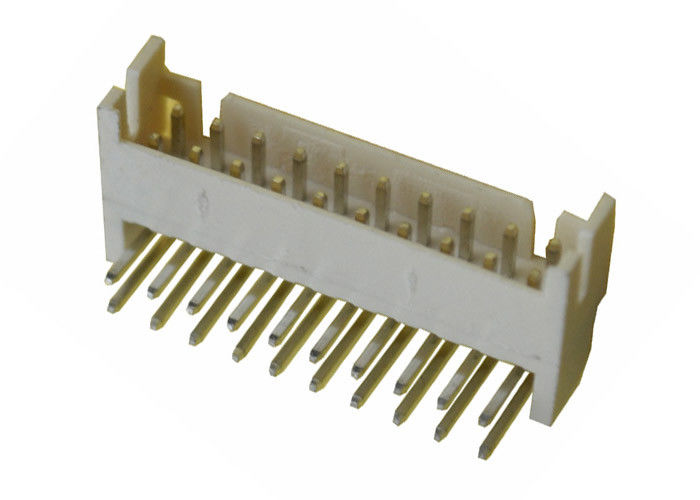 Fil de Pin du beige 20 pour embarquer le type à angle droit laiton d'IMMERSION de lancement de l'en-tête 2.0mm