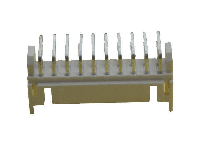 Fil de Pin du beige 20 pour embarquer le type à angle droit laiton d'IMMERSION de lancement de l'en-tête 2.0mm