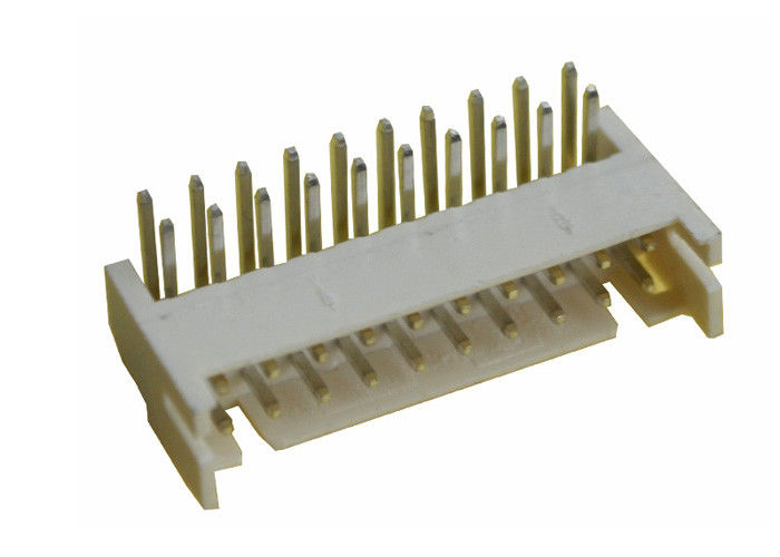 Fil de Pin du beige 20 pour embarquer le type à angle droit laiton d'IMMERSION de lancement de l'en-tête 2.0mm