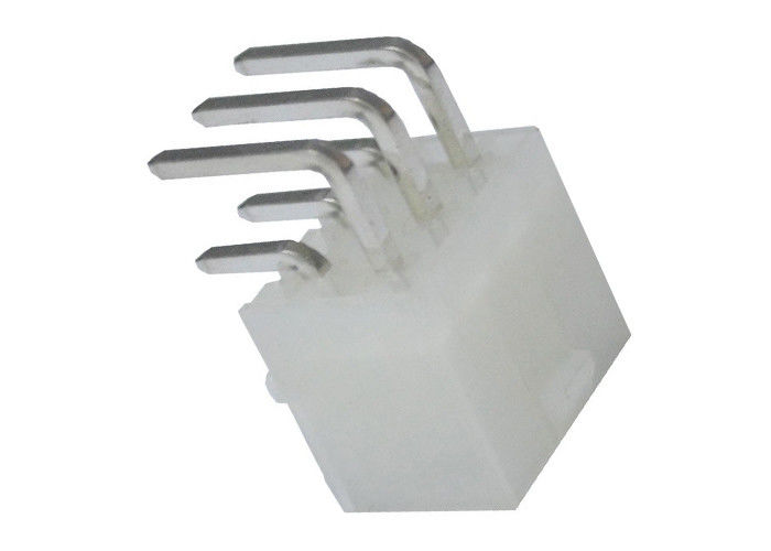 Fil à angle droit blanc de carte PCB de gaufrette d'en-tête de 6 bornes pour embarquer l'ohm des connecteurs 30m