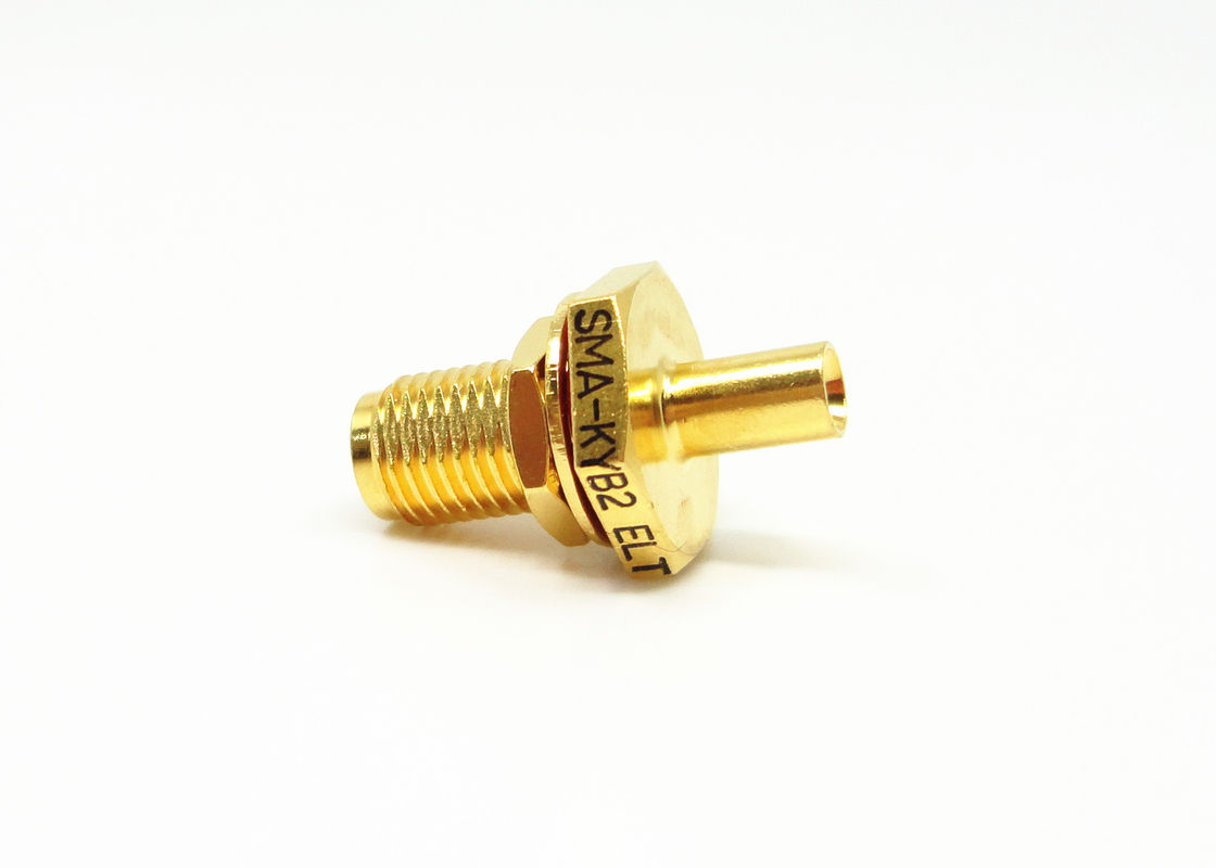 Haut or femelle fiable de cable connecteur de la cloison étanche rf SMA plaqué pour le câble 086