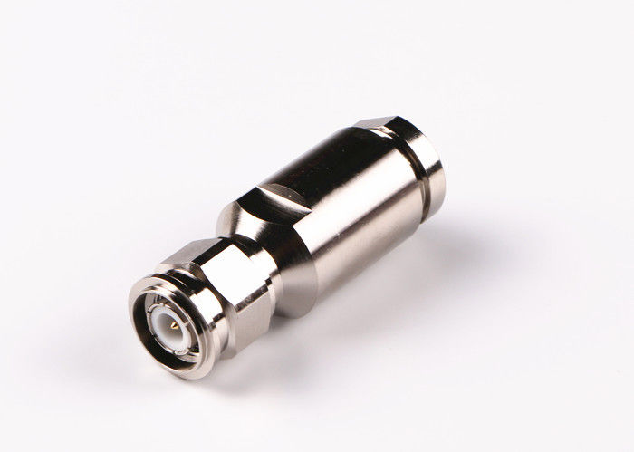 Connecteur à angle droit nickelé de TNC, connecteur coaxial VSMR ≤1.3 de TNC