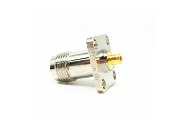Quatre connecteur du bâti TNC rf de bride de trou 50Ohm femelle 11GHz pour la micro-onde