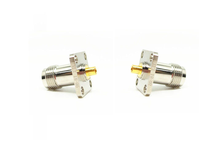 Quatre connecteur du bâti TNC rf de bride de trou 50Ohm femelle 11GHz pour la micro-onde