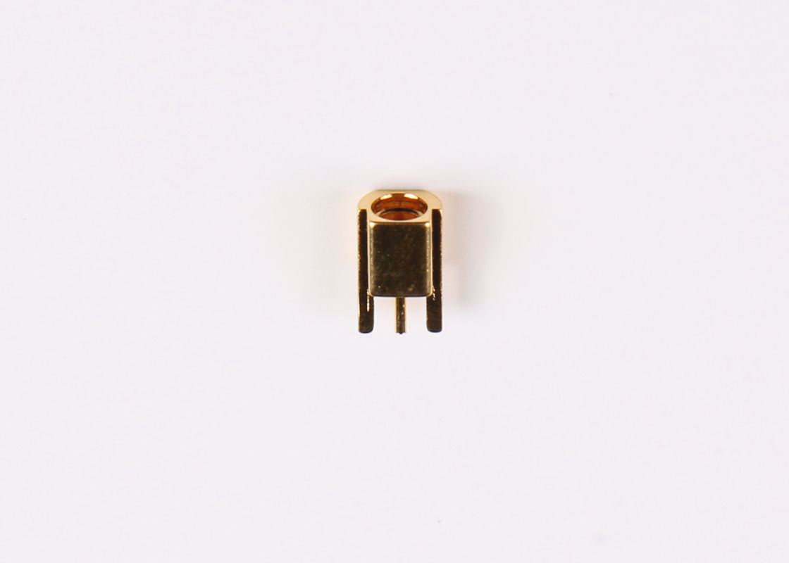 Connecteur coaxial de câble en laiton de connecteur de la prise masculine MCX rf pour le bâti de carte PCB
