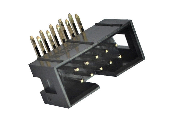 connecteur d'en-tête de boîte de 2.54mm 90 ﹣ 40℃ des goupilles 3.0AMP d'en-tête de degré à +105℃
