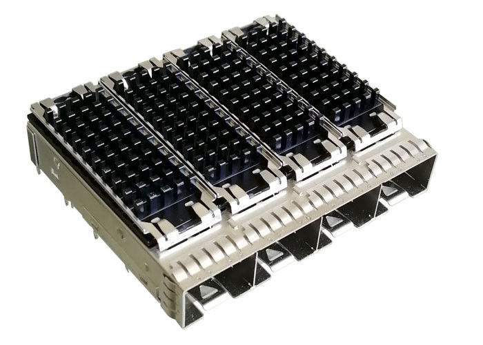 Bouclier matériel d'IEM de cage d'alliage de cuivre de connecteur de port de SFP de 4 ports pour l'Ethernet 10G