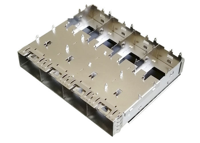 Bouclier matériel d'IEM de cage d'alliage de cuivre de connecteur de port de SFP de 4 ports pour l'Ethernet 10G