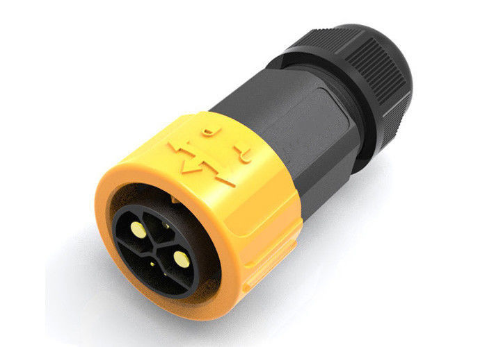 Poussée d'IP67 M23 fermant à clef le joint imperméable masculin de silicone de cable connecteur pour le remplissage