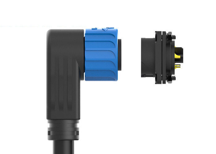 Poussée d'IP67 M23 fermant à clef le joint imperméable masculin de silicone de cable connecteur pour le remplissage