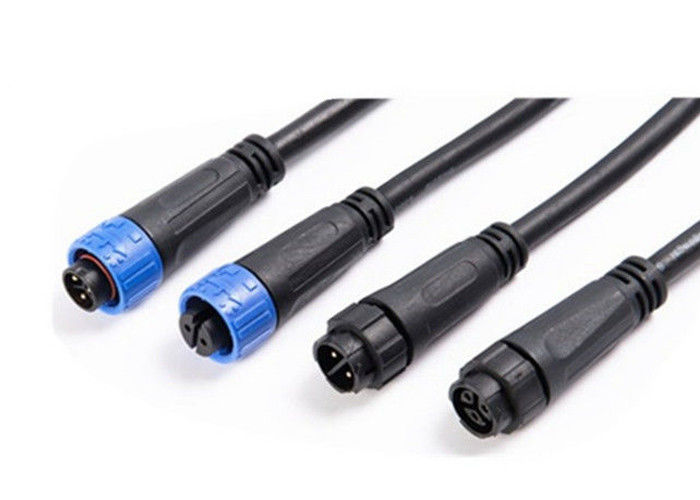 Jnicon 2 cables connecteur électriques extérieurs imperméables du cable connecteur IP67 de Pin de la borne 3