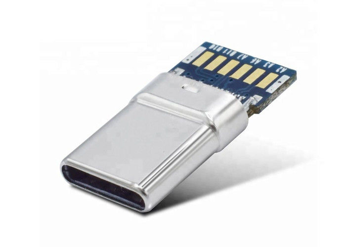 Plaine Shell du connecteur 3.1/3.0/2.0 d'USB C avec le connecteur masculin de carte PCB